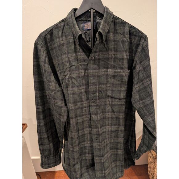 Pendleton Tops - Pendleton Wool Shirt – Women’s 16, Dark Plaid, Subtle Repair (See Photos)